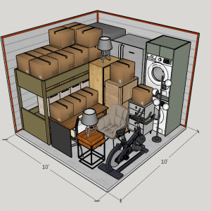 10x10 storage unit render