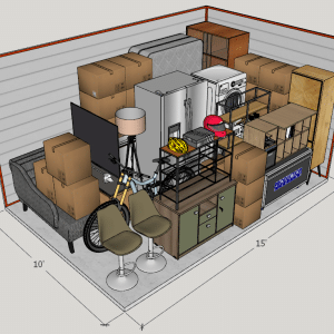10x15 storage unit render