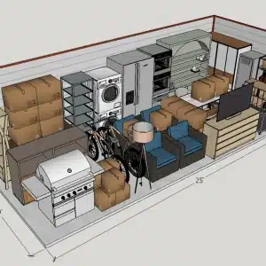 10x25 storage unit render