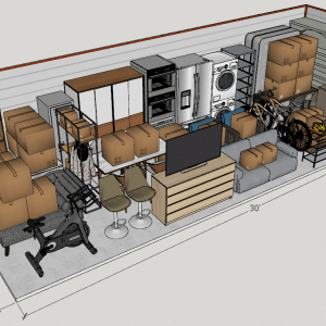 10x30 storage unit render