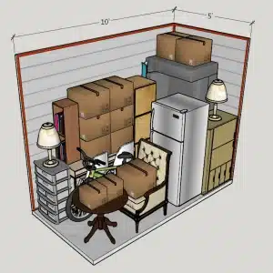 5x10 storage unit render